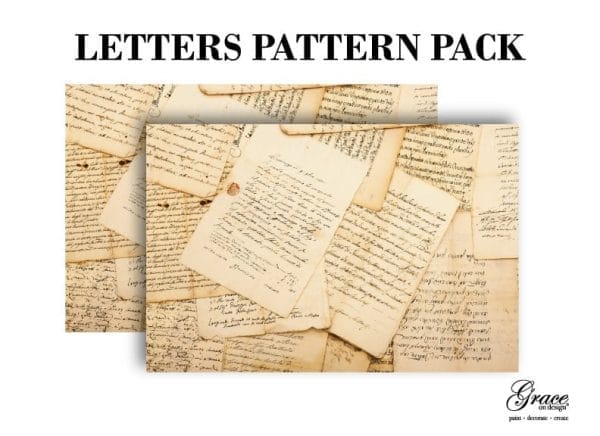 Grace on Design Decoupage Papier Muster "Letters Pattern" 2er Set