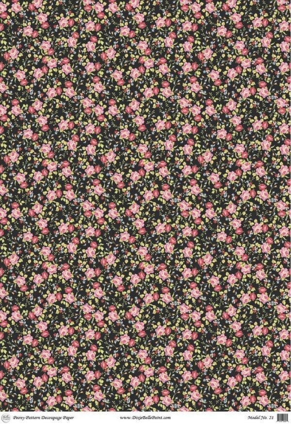Belles & Whistles Rice Decoupage A1 Peony Pattern 59.4 x 84.1 cm