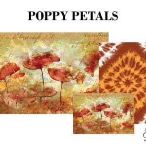 Grace on Design decoupage paper "Poppy Petals" set of 3