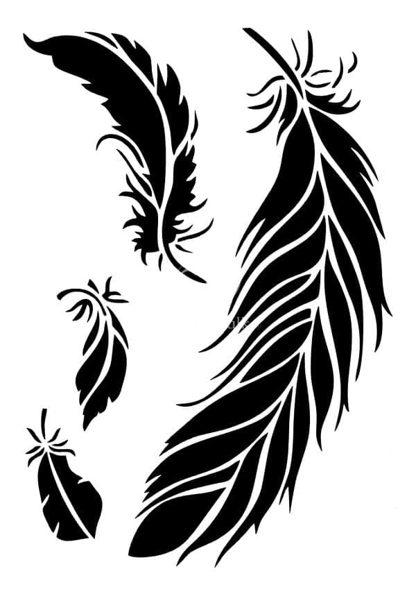 Posh Chalk stencil Posh Feathers 25x35cm