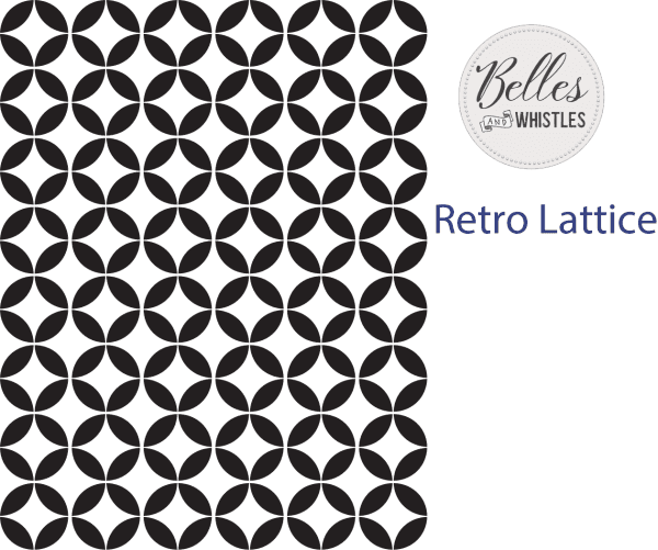 Belles and Whistles Retro Lattice stencil 40x50cm - non-adhesive - reusable