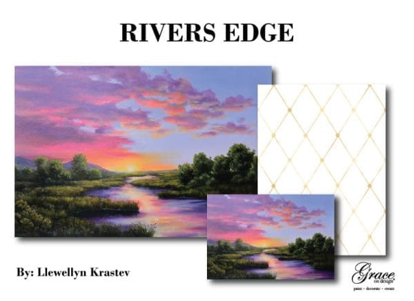 Grace on Design decoupage paper "Rivers Edge" by Llewellyn Krastev set of 3