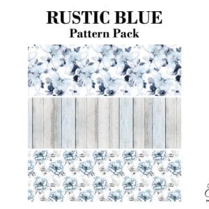 Grace on Design decoupage paper "Rustic Blue Pattern" set of 3