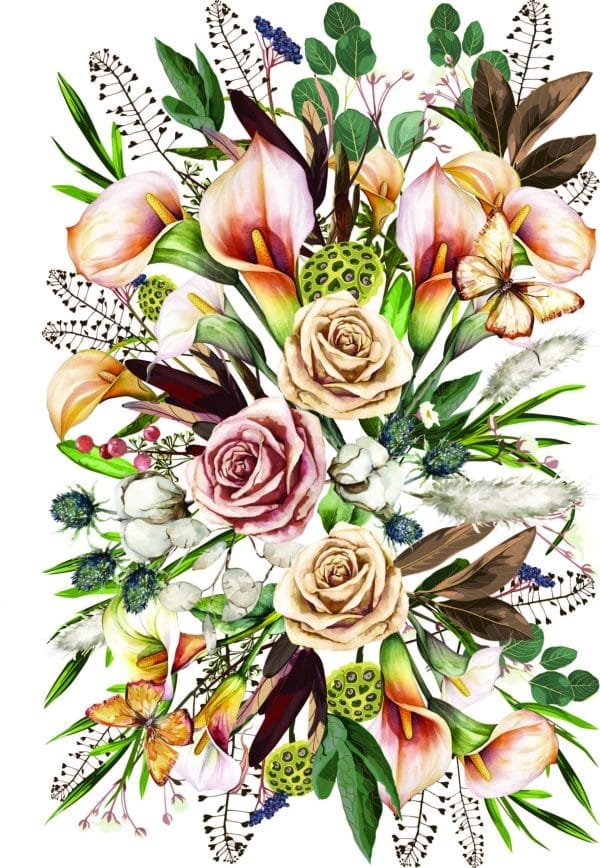 Belles & Whistles Transfer Savi's Bouquet 61 x 81 cm