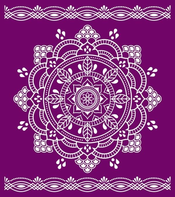 Belles and Whistles Silkscreen stencil Mandala 20x25cm - slightly adhesive - reusable