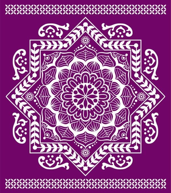Belles and Whistles Silkscreen stencil Mandala 20x25cm - slightly adhesive - reusable - Image 2