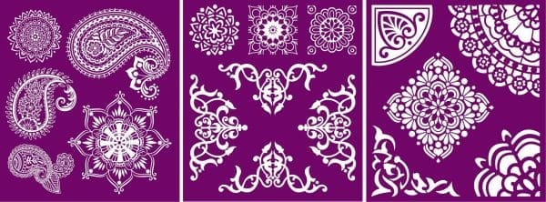 Belles and Whistles Silkscreen stencil Mosaic 20x25cm - slightly adhesive - reusable - Image 4