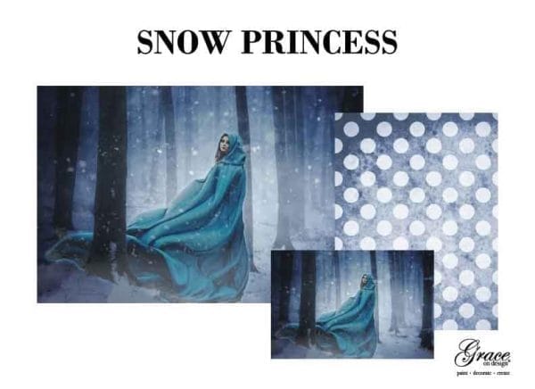 Grace on Design decoupage paper "Snow Princess" set of 3