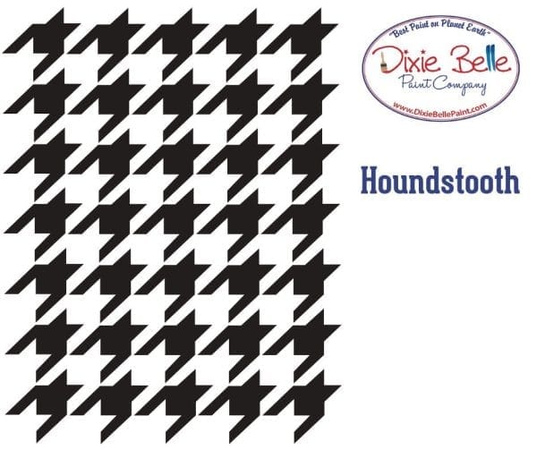 Belles and Whistles houndstooth stencil 40x50cm - non-adhesive - reusable