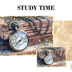 Grace on Design decoupage paper "Study Time" set of 3