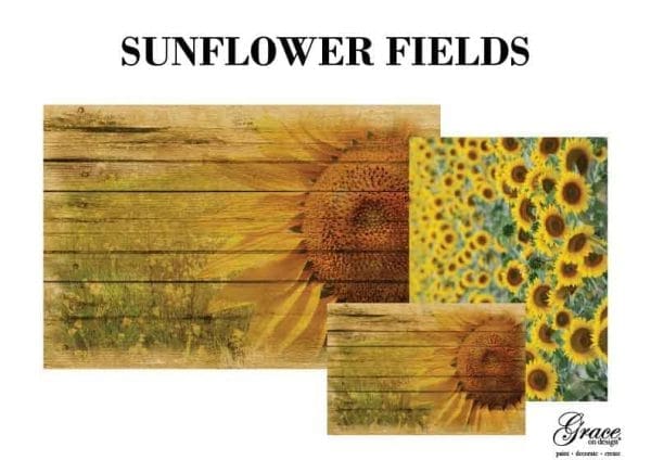 Grace on Design decoupage paper "Sunflower Fields" set of 3