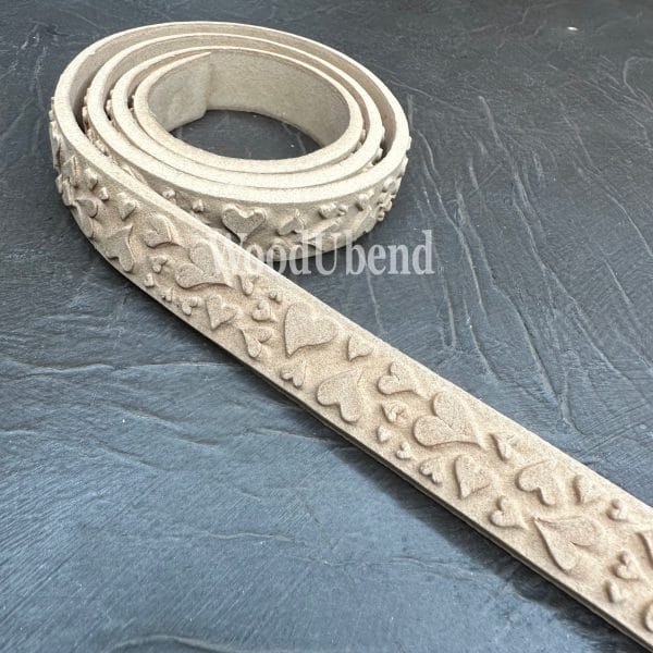 WoodUbend Trim / border / strip Two Love Heart TR804.1 100×1.8×0.45cm