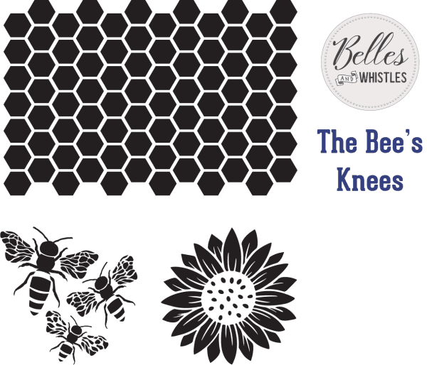 Belles and Whistles stencil The Bee's Knees 40x50cm - non-adhesive - reusable