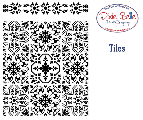 Belles and Whistles Tiles stencil 40x50cm - non-adhesive - reusable