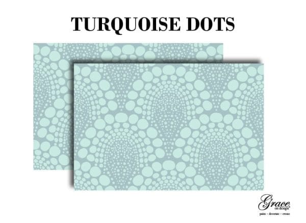 Grace on Design decoupage paper pattern "Turquoise Dots" set of 2