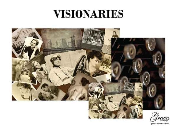 Grace on Design decoupage paper "Visionaries" set of 3