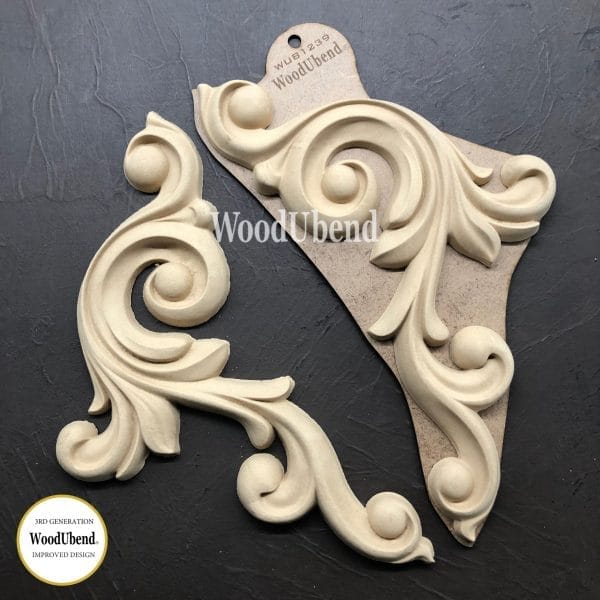 WoodUbend Decorative Scrolls WUB1239 34x16cm - Pair - Image 2