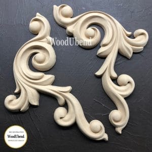 WoodUbend Decorative Scrolls WUB1239 34x16cm - Pair
