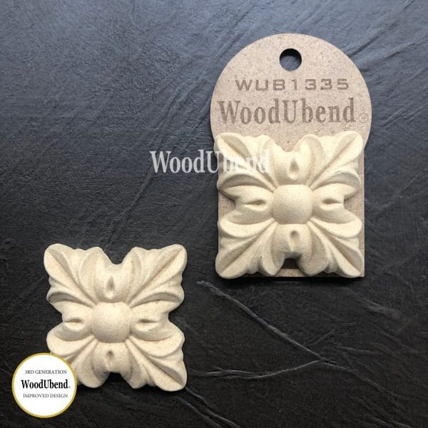 WoodUbend Square Flower / Flower Centerpiece WUB1335 5.5x5.5cm - Image 2