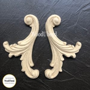 WoodUbend Decorative Plume WUB1338 10x6cm - Pair