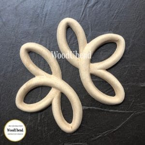 WoodUbend Decorative Plume WUB1351 9.6x6cm - Pair