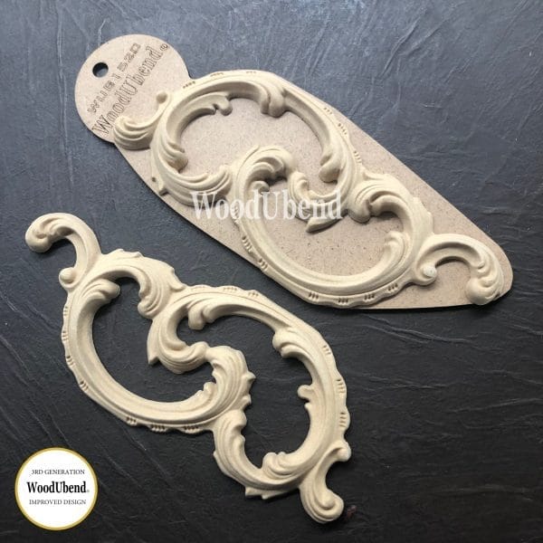 WoodUbend Decorative Conjoined Scrolls WUB1520 20x8cm - Pair - Image 2