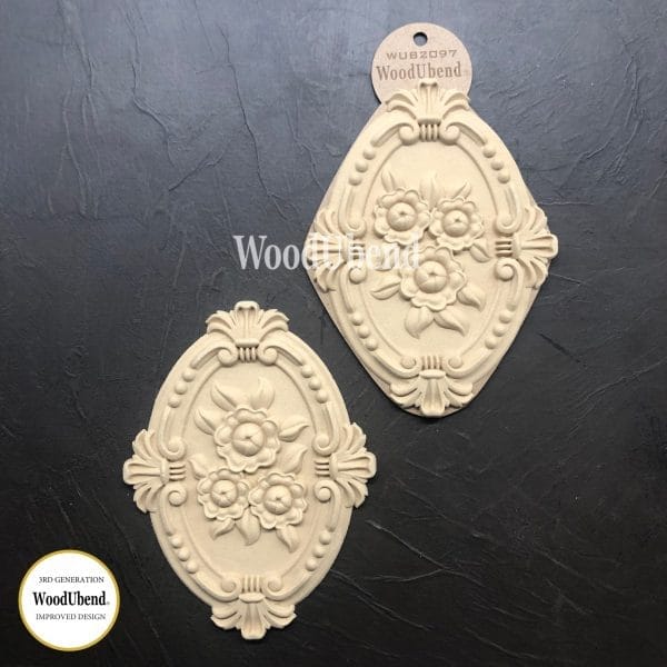 WoodUbend Flower / Blume Plaque WUB2097 20x15cm - Image 2