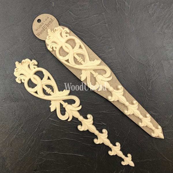 WoodUbend Applique Scroll and Floral Drops WUB2144 35 x 6.3 x 0.5 cm - Image 2