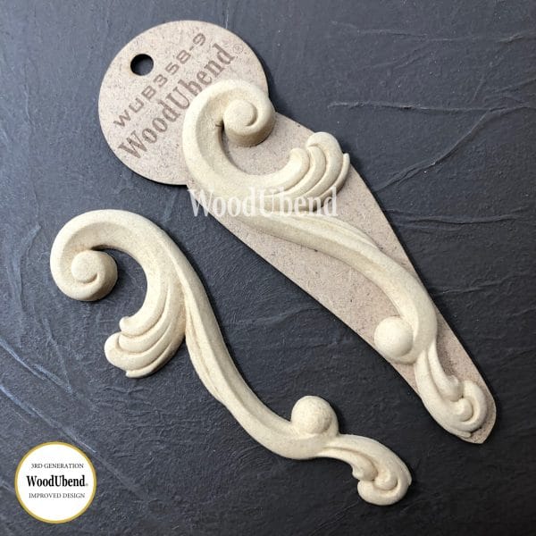 WoodUbend Scrolls WUB0358-9 10x3.5cm - Pair - Image 2