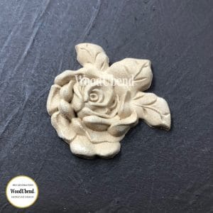 WoodUbend Three Leaf Rose WUB0465 5x5cm