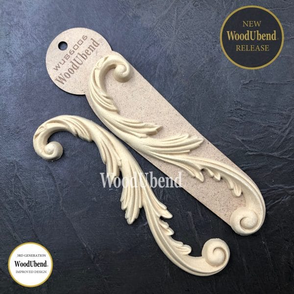 WoodUbend Scrolls WUB6006 20.7x7cm - Pair - Image 2