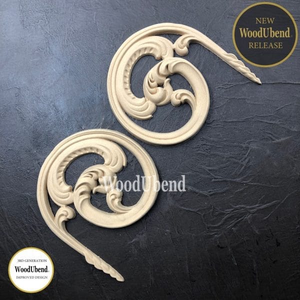 WoodUbend Ornate Scrolls WUB6010 14x15.5cm - Pair
