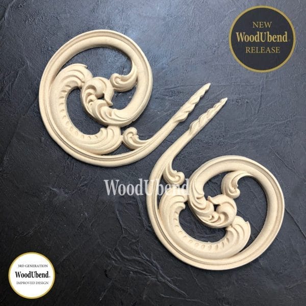 WoodUbend Ornate Scrolls WUB6010 14x15.5cm - Pair - Image 3