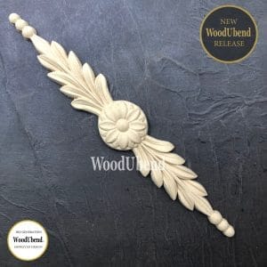 WoodUbend Floral Pediment WUB6021 4.5x26.5cm