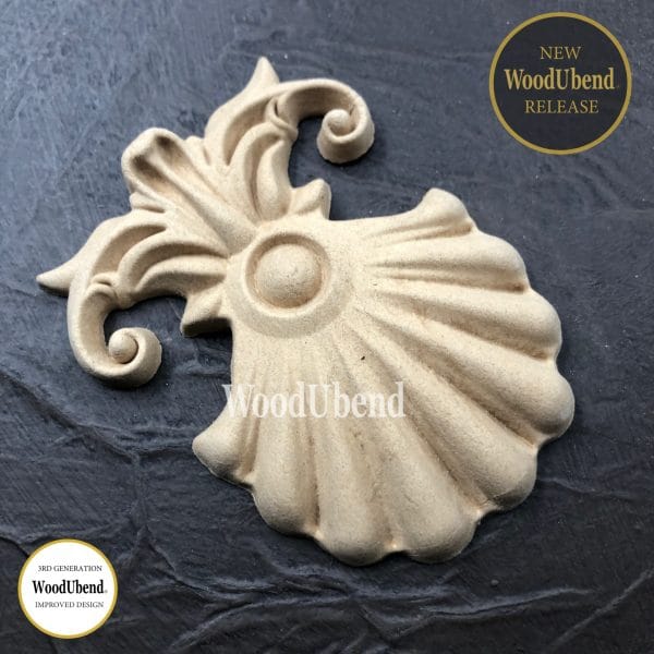 WoodUbend Shell / Shell Plume WUB6029 9.2x7cm