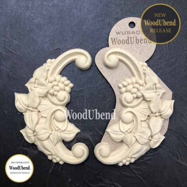 WoodUbend Vine Scrolls WUB6059 10x14.8cm - Pair - Image 2