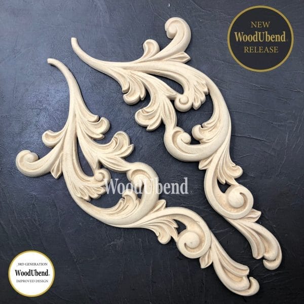 WoodUbend Leafy Drop WUB6068 44x15.5cm - Pair