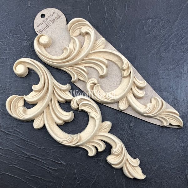 WoodUbend Set of leafy scrolls JMM WUB6084 29 x 11 x 2 cm (pair) - Image 2