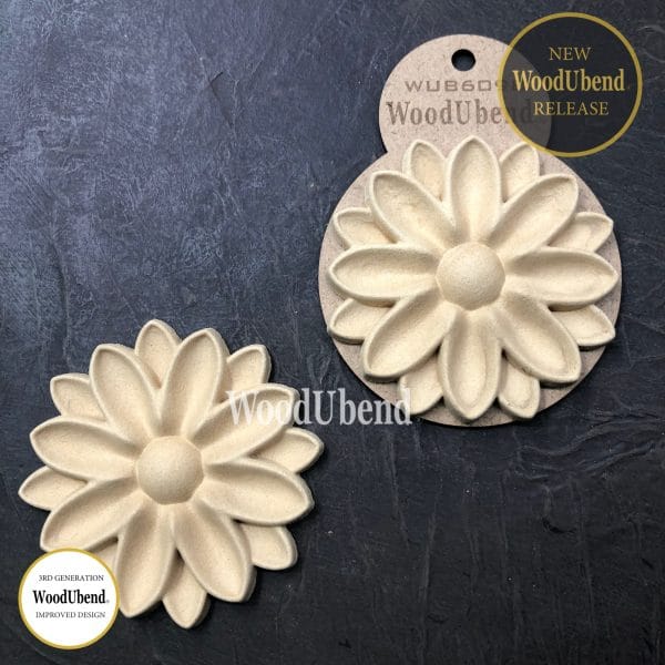 WoodUbend Rounded Flower / Flower Centerpiece WUB6098 10.1x10.1cm - Image 2