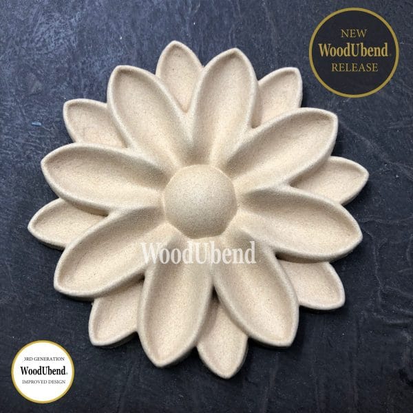WoodUbend Rounded Flower / Flower Centerpiece WUB6098 10.1x10.1cm