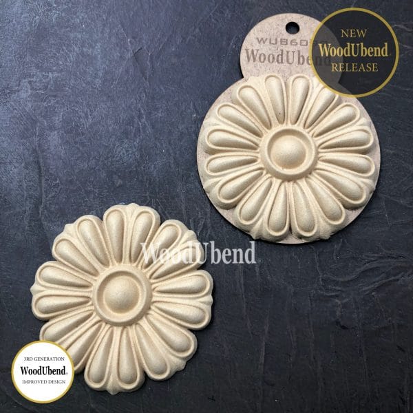 WoodUbend Rounded Flower / Flower Centerpiece WUB6099 10.2x10.2cm - Image 2