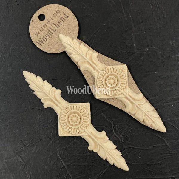 WoodUbend Applique Floral Centrepiece Plaques WUB6108 17 x 5.5 x 0.5 cm - Image 2