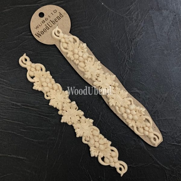 WoodUbend Applique Vine and Grapes WUB6110 22.5 x 3.3 x 0.5 cm - Image 2
