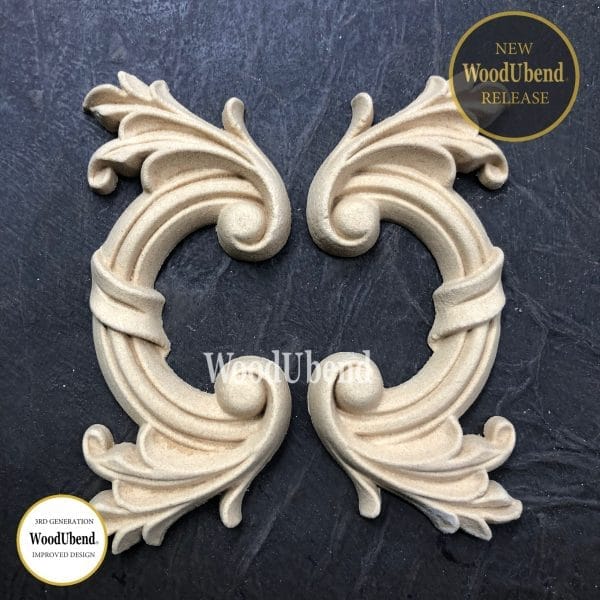 WoodUbend Elaborate Scrolls WUBX1017.11 5.5x10.3cm - Pair - Image 2