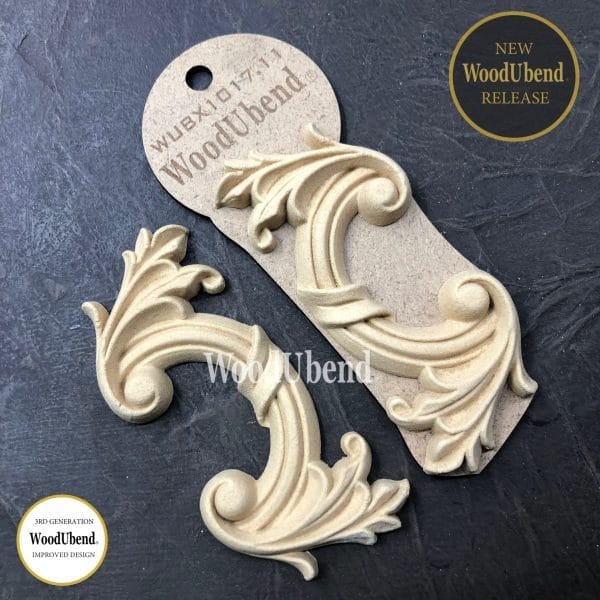 WoodUbend Elaborate Scrolls WUBX1017.11 5.5x10.3cm - Pair - Image 3
