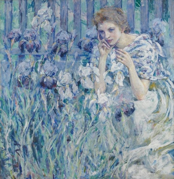 Mint by Michelle decoupage paper "Woman With Irises"