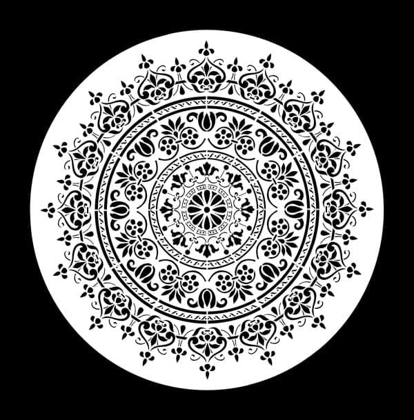 Posh Chalk stencil WoodUMandala (small) 30x30cm