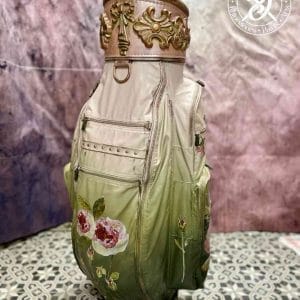 Decorative Object Real Golf Bag Elfen & Helden "Mossy Roses" Vintage - Hand Painted - Unique