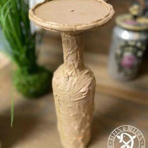 Candlestick Elfen & Helden "Vino Mossy Apricot" Vintage - hand-painted - unique
