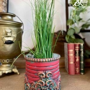 Flower pot Elfen & Helden "Tin Dream of Morocco" Vintage - hand-painted - unique